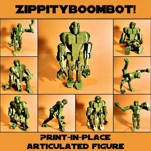 imprimir-en-lugar articulado zippityboombot juego 3D print model - Mito3D