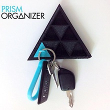 prism organizer home keyrings door keys keywords 3d print model - Mito3D