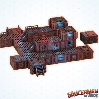 prison complexe modulaire terrain paysage infini stargrave 28mm 32mm dispersion scifi tuer l'équipe 3d print model - Mito3D