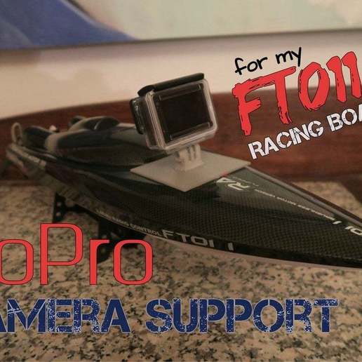 pro telecamera supporto rc corsa barca valido genere veicoli gadget 3D print model - Mito3D