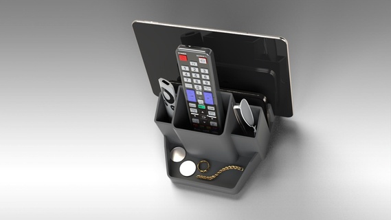 Profi Nacht Stand Schreibtisch Veranstalter Tablette Halter Unterstützung Gadget Apfel iPad iPhone Zelle Telefon Airpods Homepod Android Kopfhörer 3d print model - Mito3D