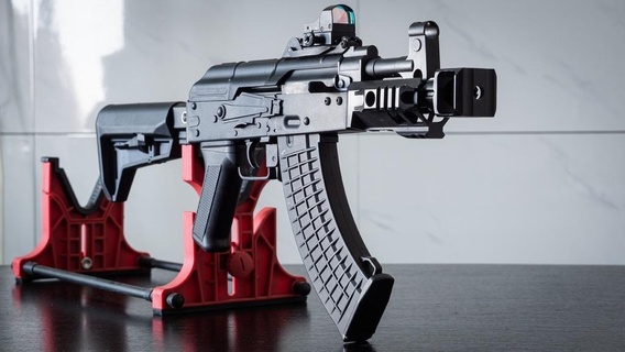 product22 slr ak 37'' jm12 ak74u Jeu airsoft gelsoft gel blaster pistolet jinming jeu guerre jouet 3d print model - Mito3D