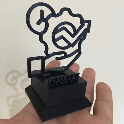productivity trophy 3d print model - Mito3D