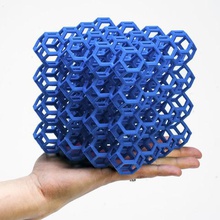 profab lattice cube art profab3d toy torture test overhang mp select mini math low poly 3d print model - Mito3D