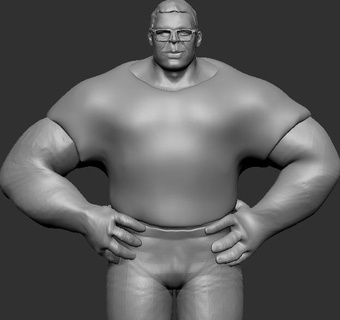 professor hulk arte inteligente MCU figura 3d print model - Mito3D