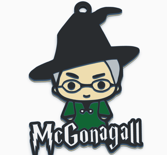 professor mcgonagall keychain Jewelry harry potter transfiguration hogwarts fans elegance personality strong sage details design 3d printing stl collectible gift fun love friendship 3d print model - Mito3D