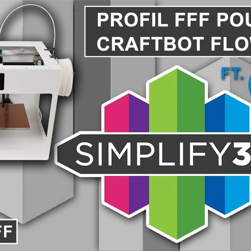 profile fff simplify 3d craftbot flow idex tool craftunique simplify3d 3D print model - Mito3D
