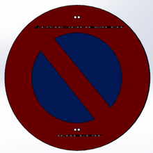 vietato il parcheggio del pannello vari bandito 3d print model - Mito3D