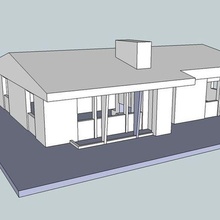 projet 2 ancien maison modèle architecture usonien bâtiments structures 3d print model - Mito3D