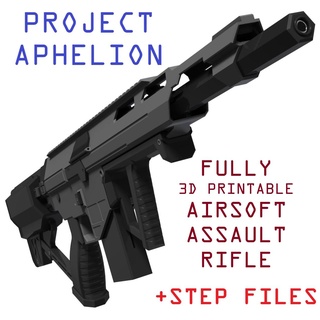 project aphelion - fully 3d printable airsoft rifle ar m4 rif dmr assault bb toy milsim 3d print model - Mito3D