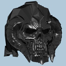 proyecto ebonblade caballero de la muerte anduin wrynn mundo warcraft cráneo timón moda el casco armadura helm rey lich 3d print model - Mito3D