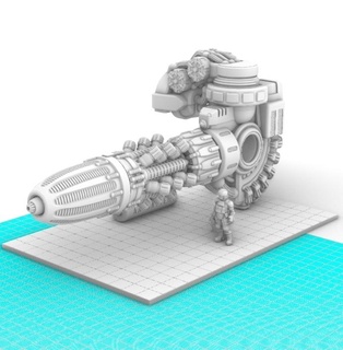 project gigante-krakenbreaker plasma cannons upgrades Game gigante super heavy fire support mech mecha titan war hound lord master kaiju fighter cannon 3d print model - Mito3D