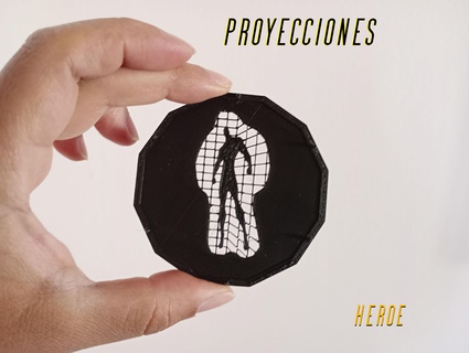 proyección 023 héroe 3d print model - Mito3D