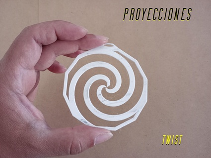 projection 024 - twist 3d print model - Mito3D