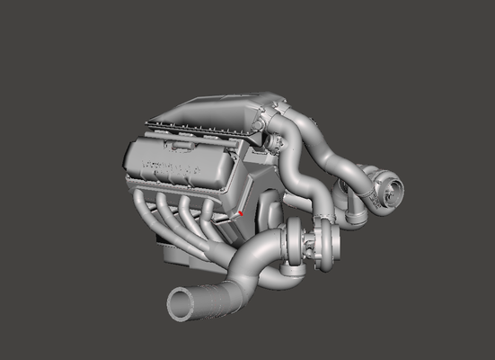 prolin 481x motor 1 24 ölçek sürüklemek v8 tamiya aoshima fujimi promosyon 3d print model - Mito3D