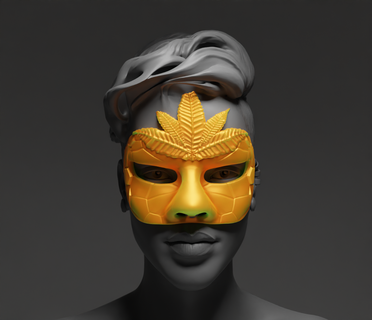 bal promo fête mascarade visage masque 3d impression modèle stl cosplay casque sci personnage Jeux jouets 3d print model - Mito3D