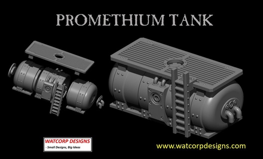 Promethium Panzer Kriegs Spiele warhammer40k warhammer40000 Miniaturen Ascheabfälle cargo8 Gratschlepper Promethiumtank 3d print model - Mito3D