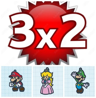 promotion 3x2 marios bros paper keychains 3d print model - Mito3D