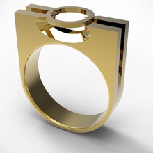 Stift-ring Schmuck modern elegant Mode Stil 3d print model - Mito3D