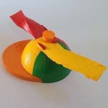 hélice chapeau tourner mouche bouge mouvement jouet robe mode art amusement fileur 3d print model - Mito3D