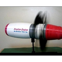propfan engine pusher type tool open rotor ultra high bypass sweep-back fan jet power turbine 3d print model - Mito3D