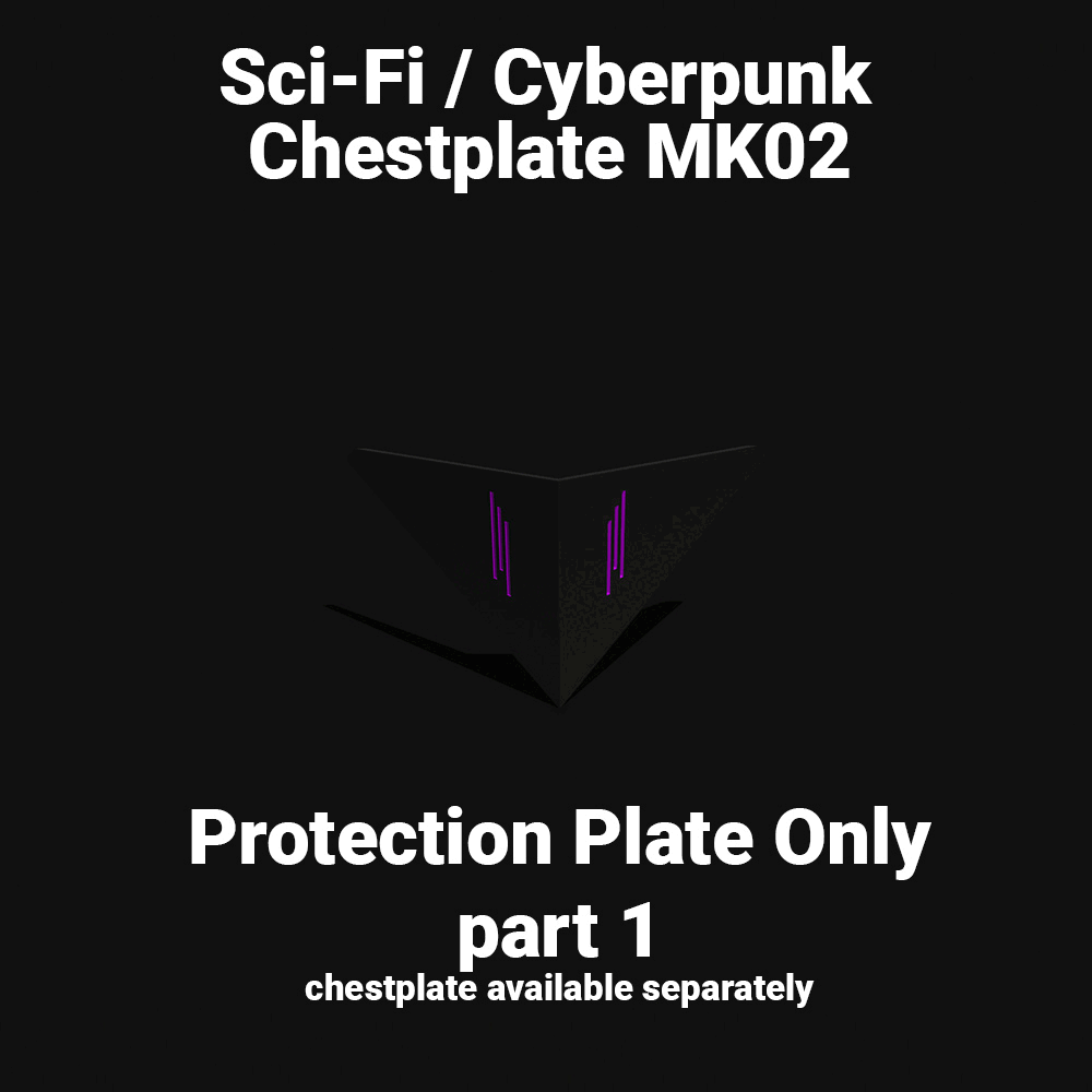 protective plate - part 1 chestplatemk02 faceplate science fiction sci fi sf front panel armor chestplate halloween cyberpunk cyber air soft airsoft cosplay paintball nerve 3D print model - Mito3D