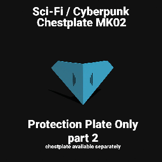 protective plate - part 2 chestplatemk02 faceplate science fiction sci fi sf front panel armor chestplate halloween cyberpunk cyber air soft airsoft cosplay paintball nerve 3d print model - Mito3D