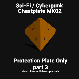 protective plate - part 3 chestplatemk02 faceplate science fiction sci fi sf front panel armor chestplate halloween cyberpunk cyber air soft airsoft cosplay paintball nerve 3d print model - Mito3D
