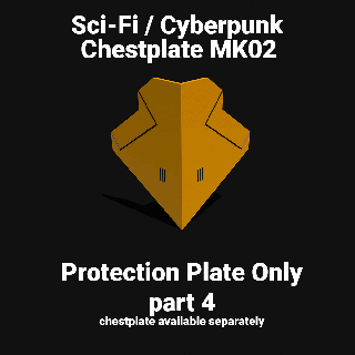 protective plate - part 4 chestplatemk02 faceplate science fiction sci fi sf front panel armor chestplate halloween cyberpunk cyber air soft airsoft cosplay paintball nerve 3d print model - Mito3D