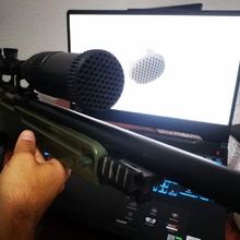 protector paraca mira telescópico airsoft francotirador pimball cafetería rifle m4 m16 r15 ak47 mk18 l96 skar ambea 3d print model - Mito3D