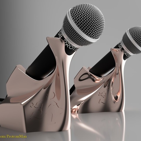 proteus-Mikrofon-Ständer verschiedene protean Mann proteanman Musik stand musikalische Instrumente Mikrofon-Halterung Mikrofon-Halter Mikrofon-clip holster 3D print model - Mito3D