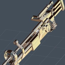 prototipo moderno guerra arma pistola rifle futuro buques Ciencias ficción acción ia 3d print model - Mito3D