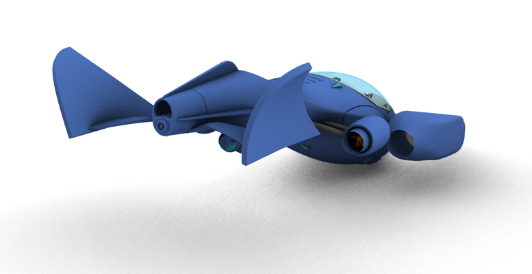 prototipo personal submarino 3d modelado diseño ingenieria industrial lujo marina mecánico moderno producto vehiculos 3d print model - Mito3D
