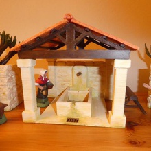 provençal washhouse jogo santon provence miniatura prédio lavandaria mock-up casa 3d print model - Mito3D