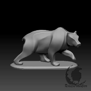 rondando Urso animais enfeite estátua casa cor modelos presente estatuetas 3d print model - Mito3D