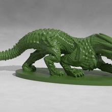 prowling hunting drake art dd dnd dragon dungeons dragons monster statue creatures 3d print model - Mito3D