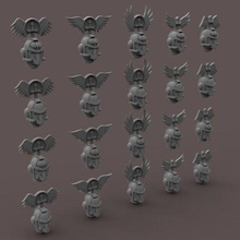 vekil Ayarlamak kasklar karanlık melekler Warhammer koruma Uzay deniz savaş oyunları 40k 30k melek kanat imparatorluk kask Yükselt bitler 3d print model - Mito3D