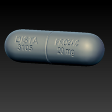 prozac pill art narcotics antidepressant 3d print model - Mito3D