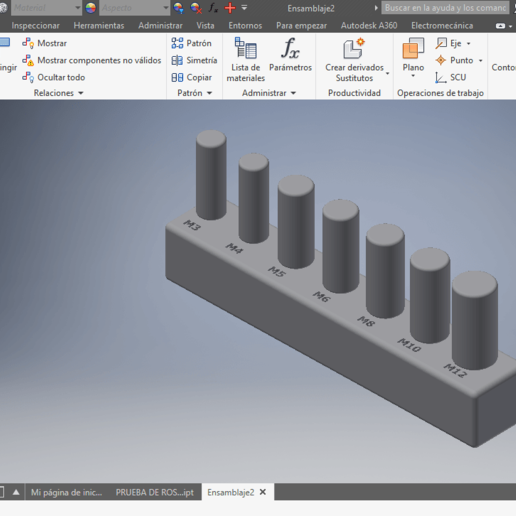 prueba roscas metrica strumento macho roscar rosca strumenti 3D print model - Mito3D