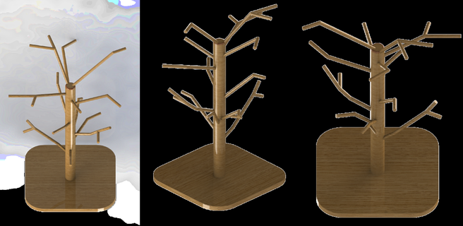 pruned tree figure home design office homedesign jewelry fashion style christmas newyear 3d print model - Mito3D