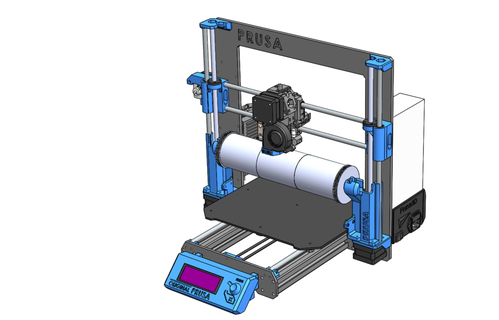 prusa axe mod cylindrique impression rouleau verre 3d imprimante accessoires 3d print model - Mito3D