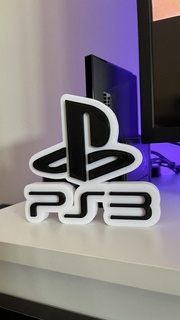 ps3 logotipo playstation vídeo jogos consoles 3 4 5 ps4 ps5 poster placa 3d print model - Mito3D