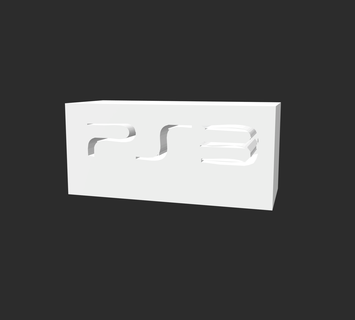 ps3 logotipo playstation placa ficar pé símbolo 3d print model - Mito3D