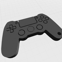 ps4 chaveiro vídeo jogos controle chave anel 3d print model - Mito3D