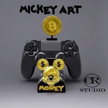 ps4 mickey arte suporte ps5 xbox controle cabine mack Pato rico tio vídeo jogos decoração artístico original 3d print model - Mito3D