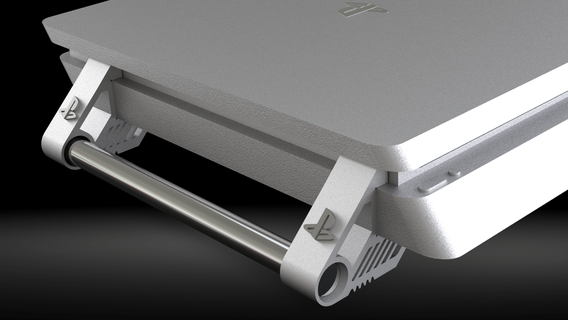 ps4 Feige stilvoll Design aktualisiert Chrom Rohr Unterstützung Füße Spiel xbox Konsole Sony ps3 ps2 psone utucu Kühlung ps4stand 3d print model - Mito3D