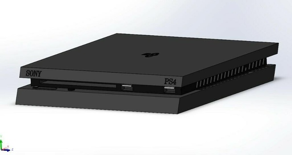 ps4 schlank Spiele Playstation Konsolen Spaß 3d print model - Mito3D