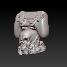 ps4 stand skull play 4 xbox control video game games 3d print model - Mito3D