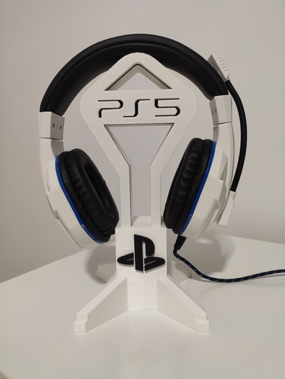 ps5 headset holder support helmets gamer headphones stl 3d print model - Mito3D
