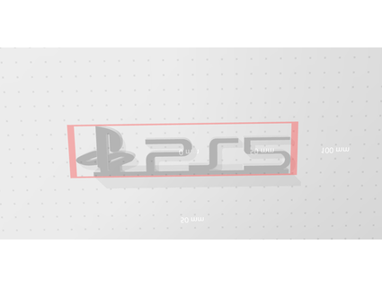 ps5 logo Jeu Jeux jouer console 3d print model - Mito3D